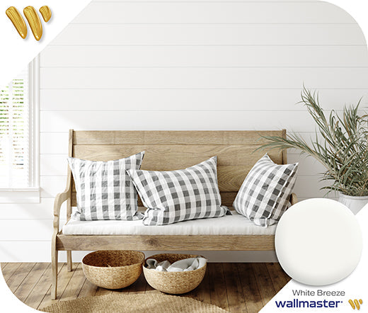 Wallmaster Paints interior wall paint colour - White Breeze.