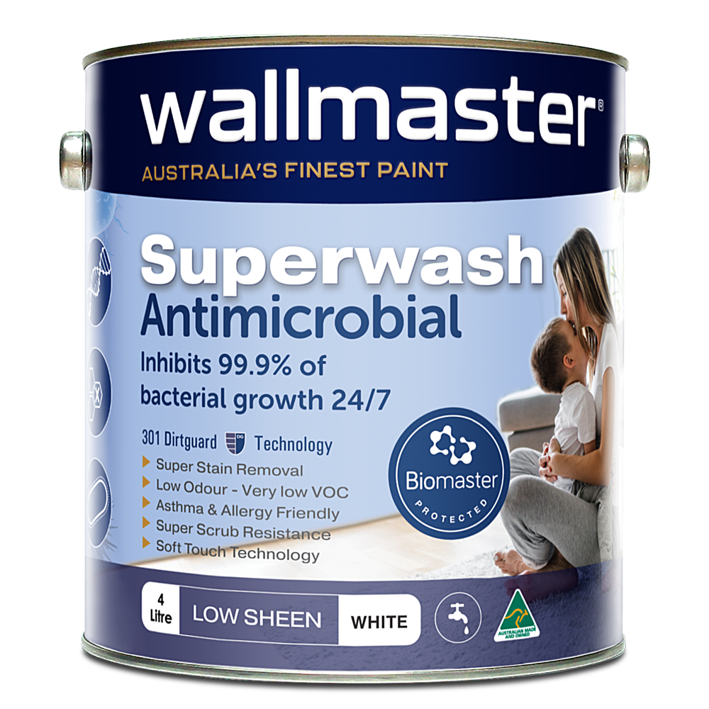 Superwash Antimicrobial-Low Sheen-Paint by Wallmaster Paints